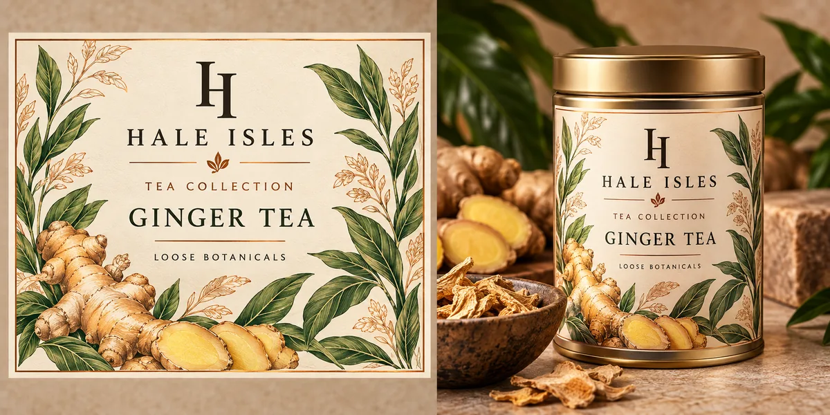 Ginger Tea packaging mockup