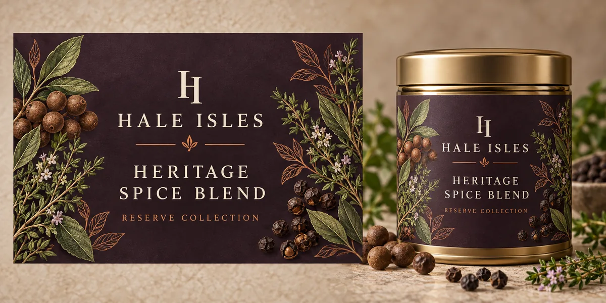 Heritage Spice Blends packaging mockup