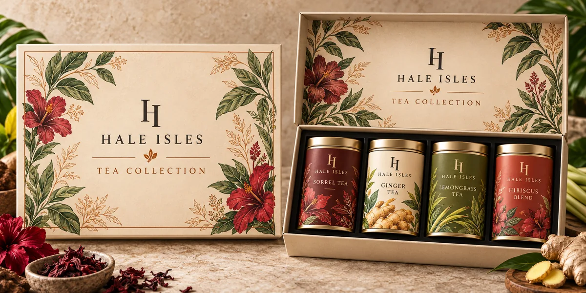 Tea Gift Set packaging mockup