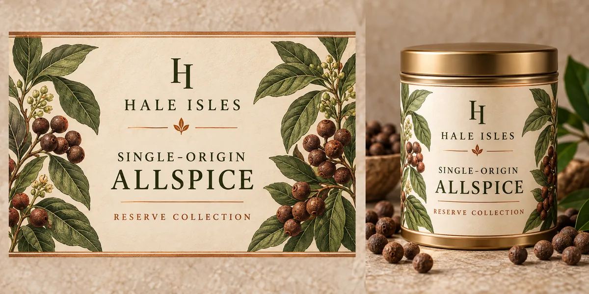 Single-Origin Allspice packaging mockup