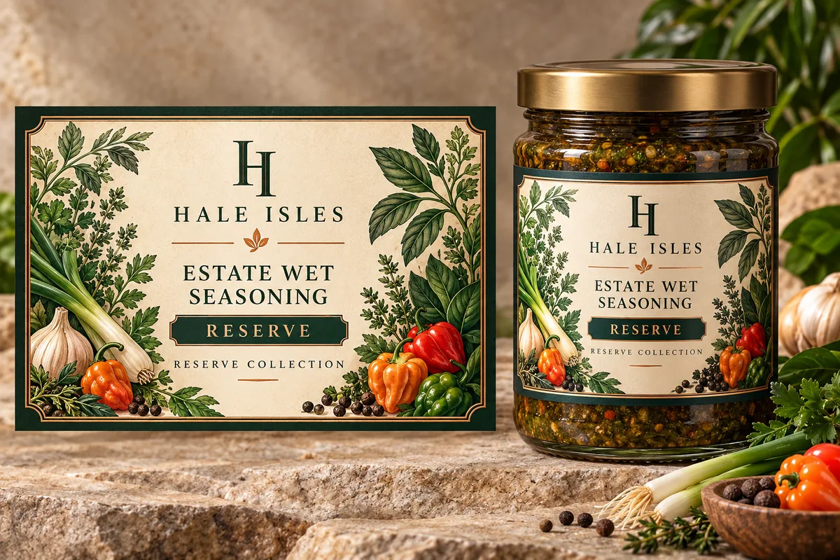 Estate Seasoning Reserve packaging mockup