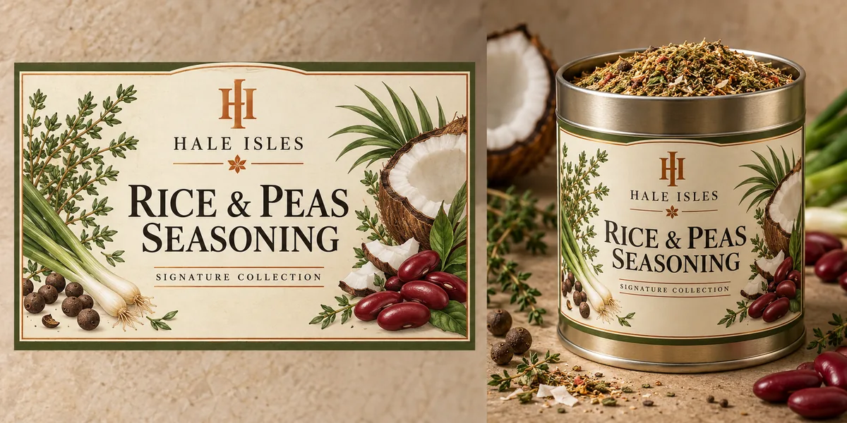Rice & Peas Seasoning packaging mockup