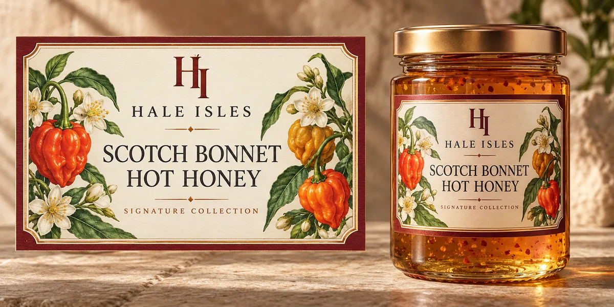 Scotch Bonnet Hot Honey packaging mockup