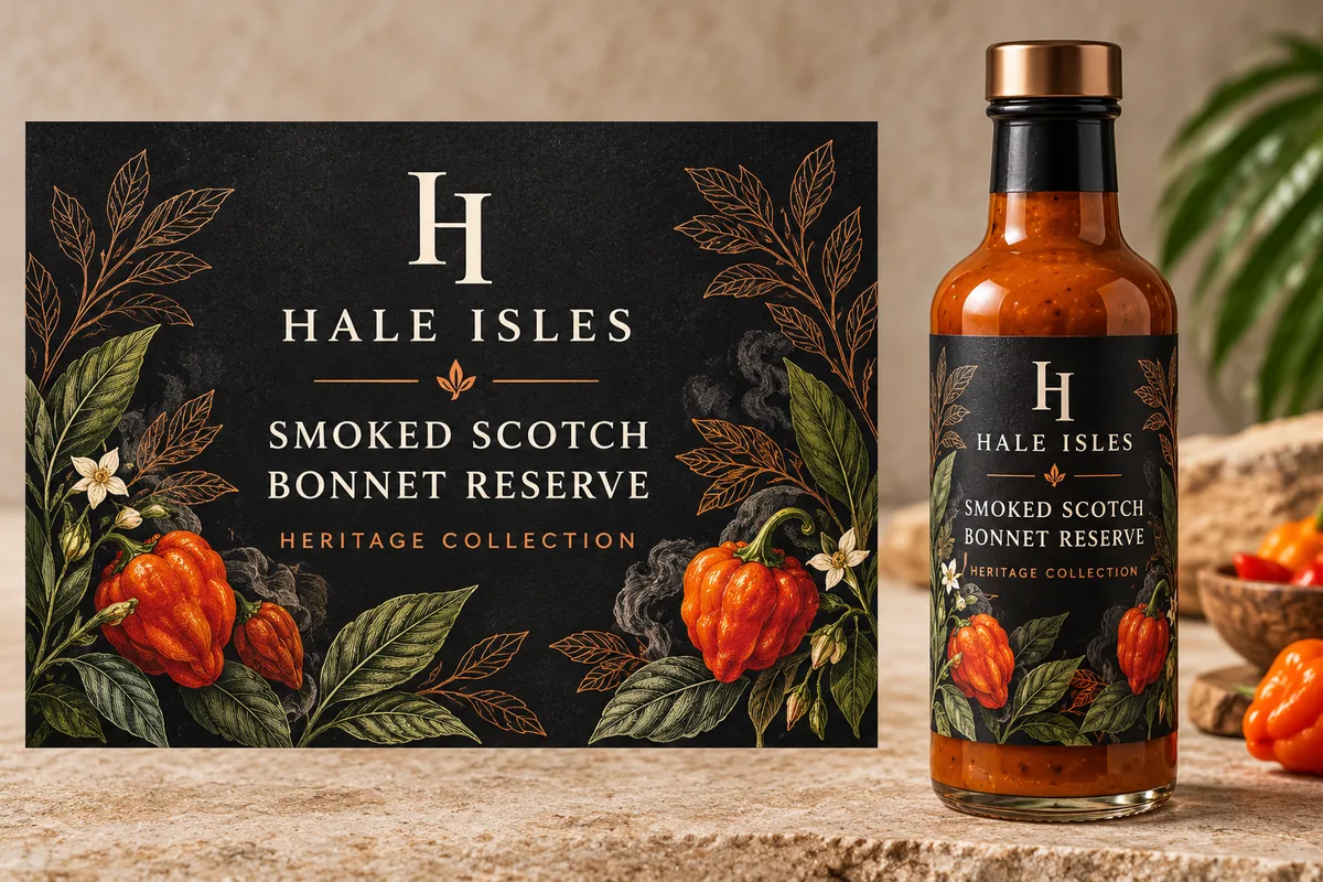Smoked Scotch Bonnet Reserve packaging mockup